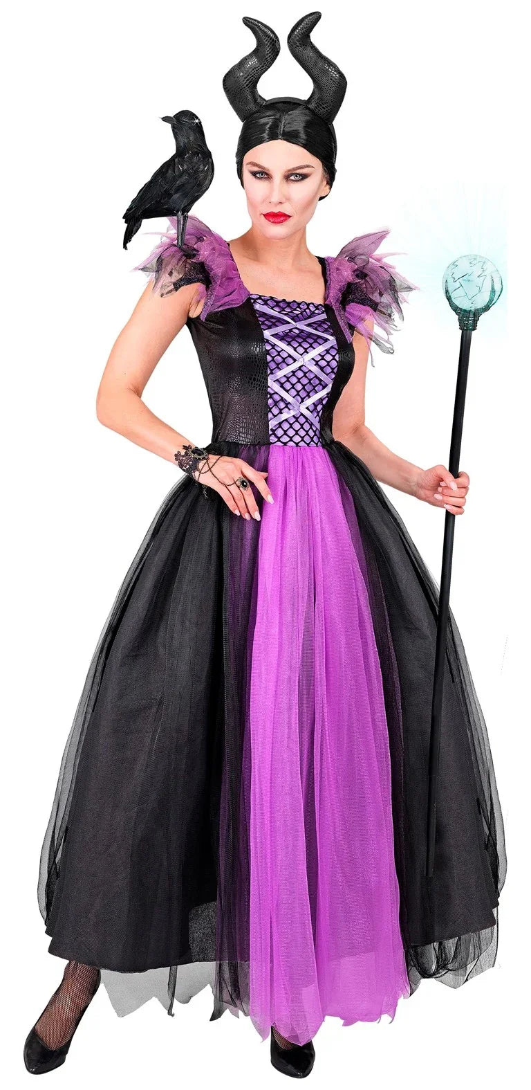 Disfraz de Bruja Maléfica Con Falda de Tul para Mujer Maléfica Widmann